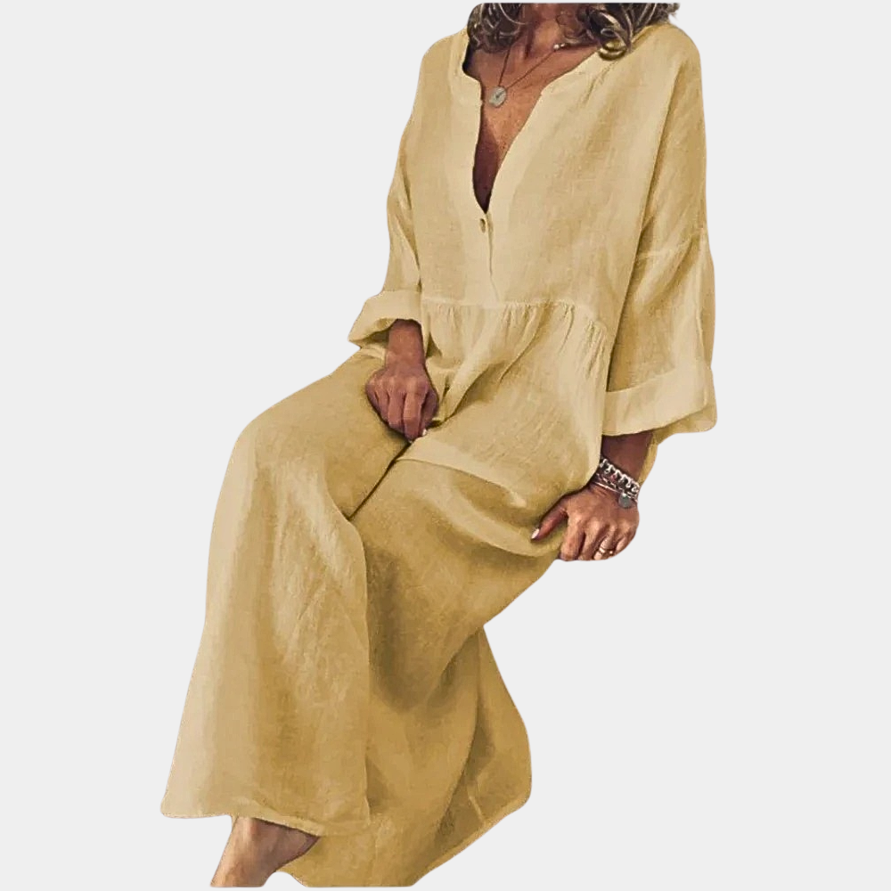 Robe Longue en Coton pour Femmes | Élégante et Confortable en Grande Taille