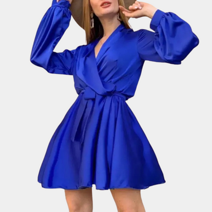 Robe d'été en Satin Luxe | Design Enveloppant et Chic pour Femmes