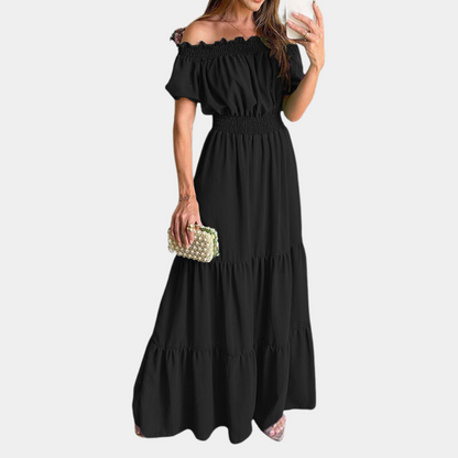 Robe Maxi Épaules Dénudées Femme | Élégante et Confortable pour l'Été