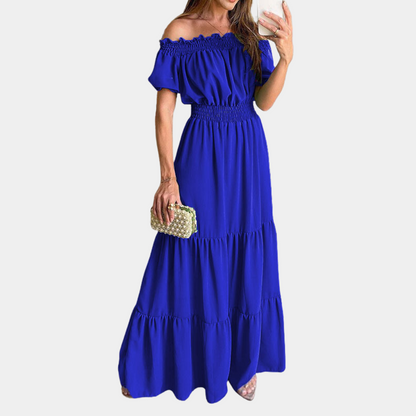 Robe Maxi Épaules Dénudées Femme | Élégante et Confortable pour l'Été