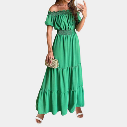 Robe Maxi Épaules Dénudées Femme | Élégante et Confortable pour l'Été