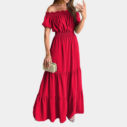 Robe Maxi Épaules Dénudées Femme | Élégante et Confortable pour l'Été