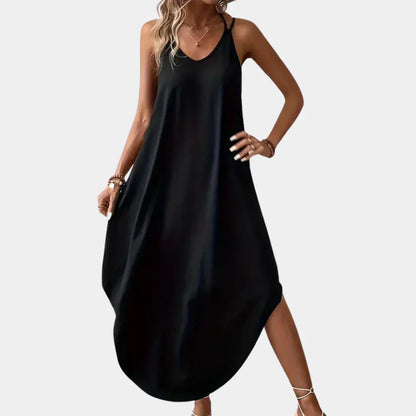 Robe Camisole à Col V pour Femmes | Tissu Léger et Bretelles Ajustables