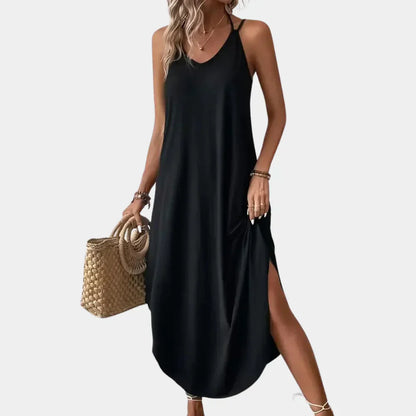 Robe Camisole à Col V pour Femmes | Tissu Léger et Bretelles Ajustables