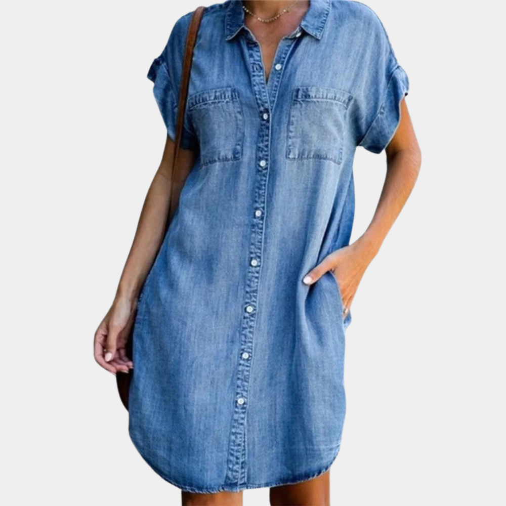 Robe Décontractée Élégante Femme | Col V Flatteur et Confort Optimal