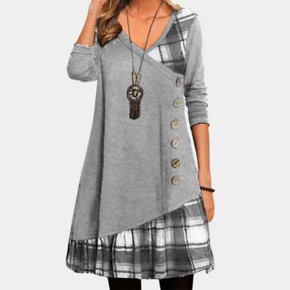Robe Midi à Carreaux pour Femmes | Chic et Confortable pour le Printemps