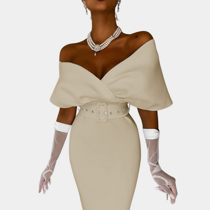 Robe de Soirée Épaule Dégagée Femme | Élégante et Confortable pour Événements Formels