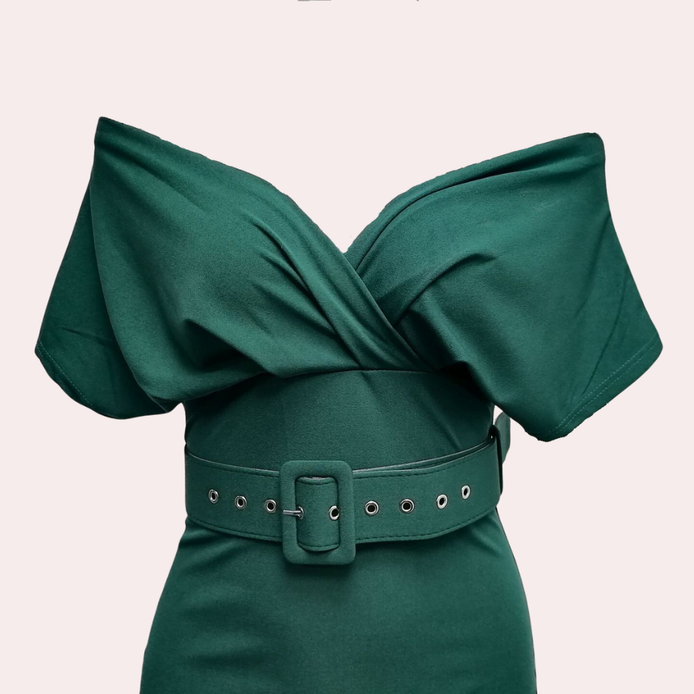Robe de Soirée Épaule Dégagée Femme | Élégante et Confortable pour Événements Formels