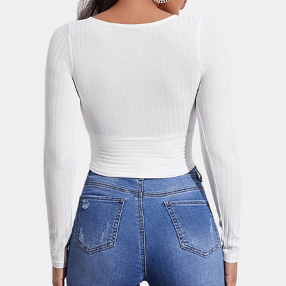 Top Court Femme Décolleté en V | Chic et Confortable pour l'Été