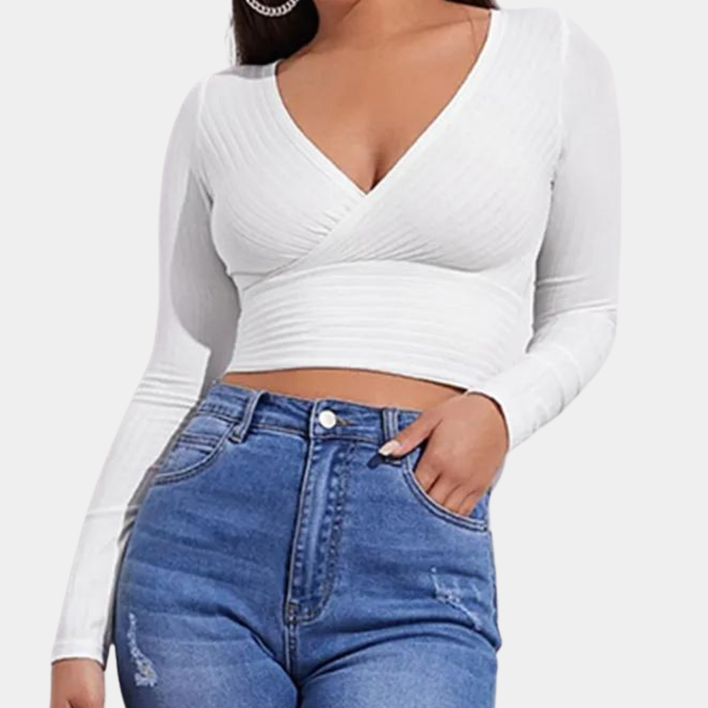 Top Court Femme Décolleté en V | Chic et Confortable pour l'Été