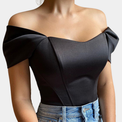 Top Off-Shoulder en Coton | Élégance Confortable et Polyvalente