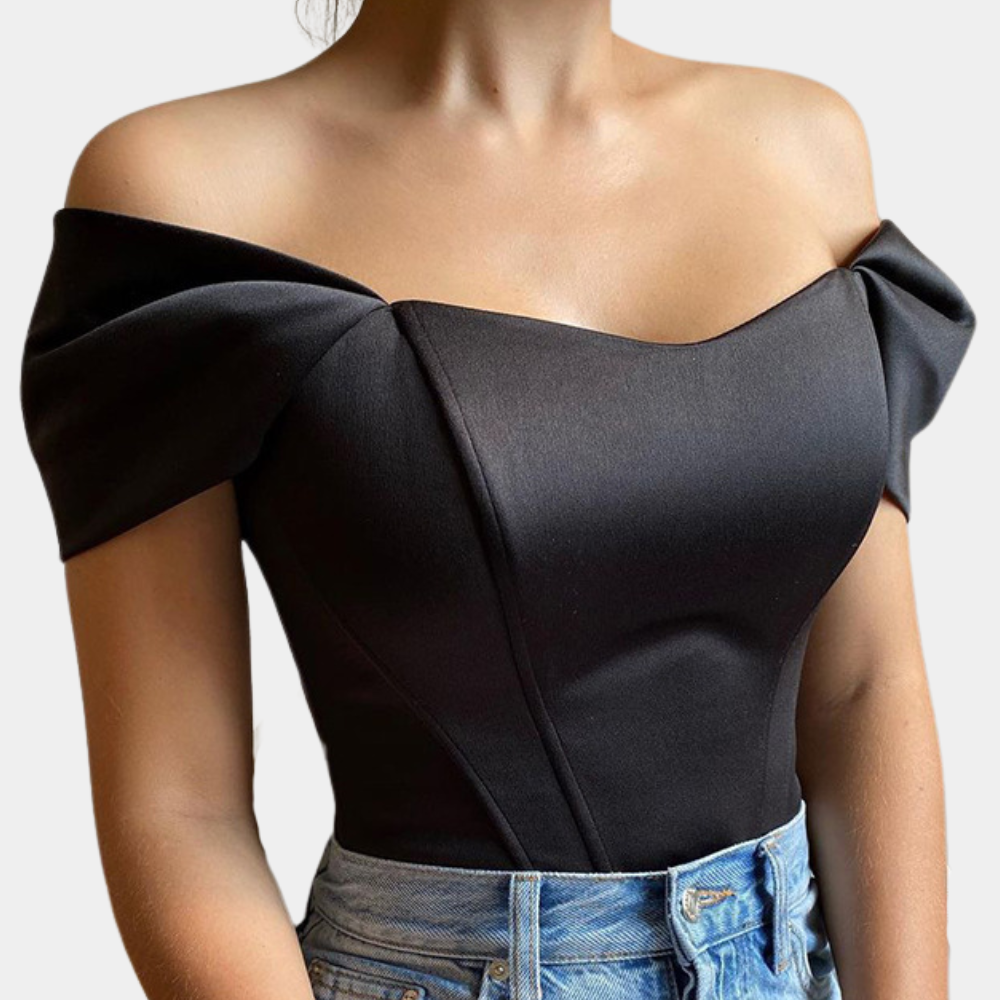Top Off-Shoulder en Coton | Élégance Confortable et Polyvalente
