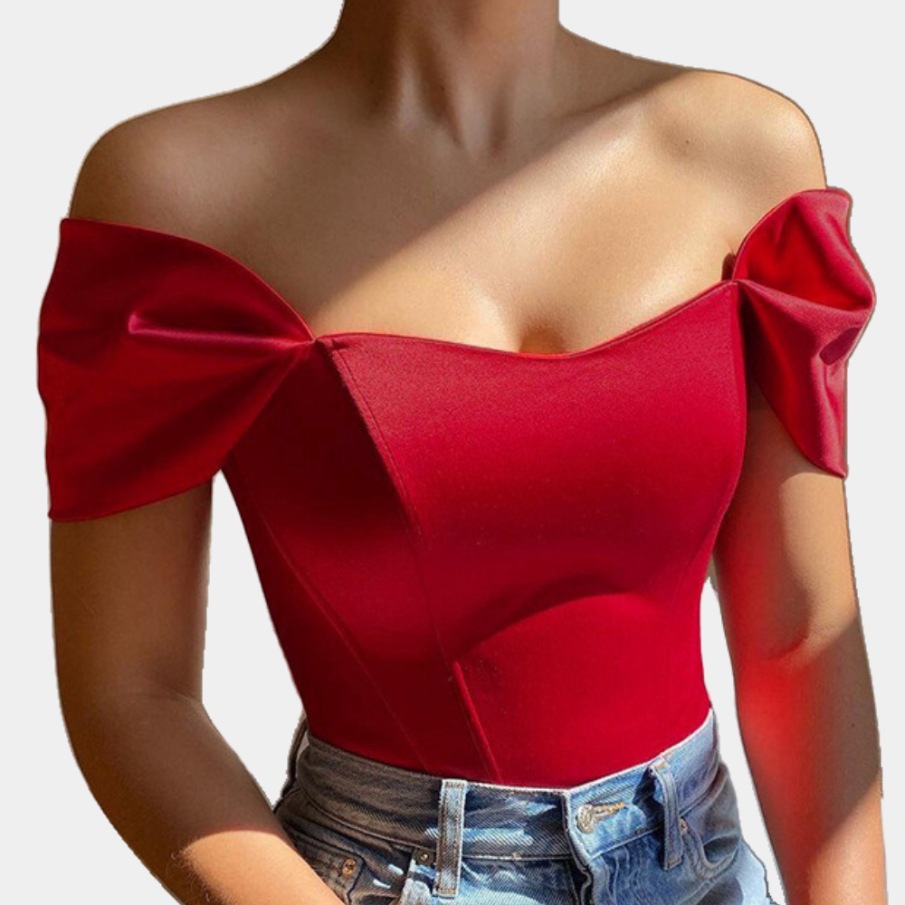 Top Off-Shoulder en Coton | Élégance Confortable et Polyvalente