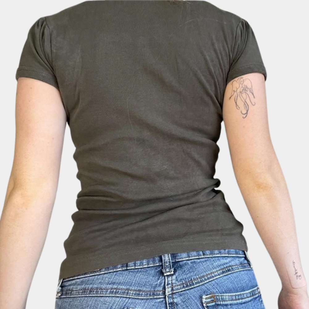 T-shirt Décontracté Femme Côtelé | Confort Estival et Style Chic