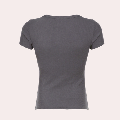 T-shirt Décontracté Femme Côtelé | Confort Estival et Style Chic