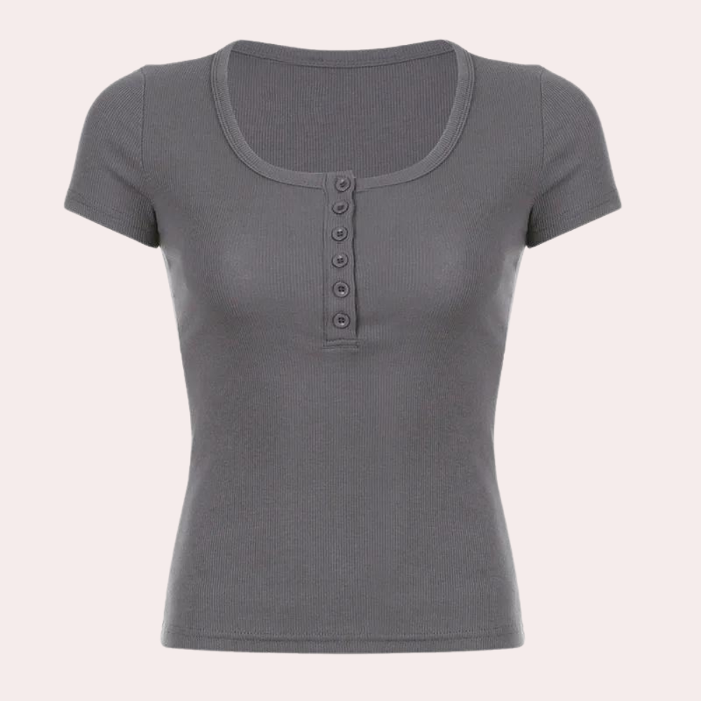 T-shirt Décontracté Femme Côtelé | Confort Estival et Style Chic