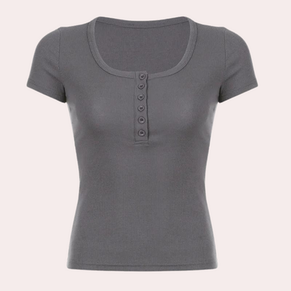 T-shirt Décontracté Femme Côtelé | Confort Estival et Style Chic