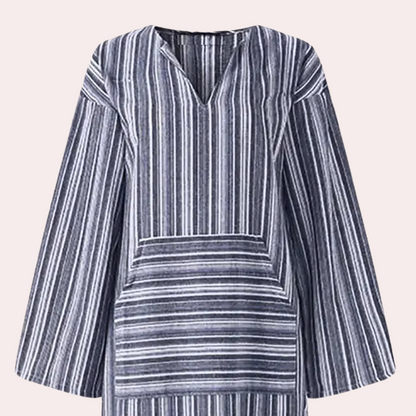 Robe d'Été Rayée Élégante | Confort et Style pour Sorties Estivales