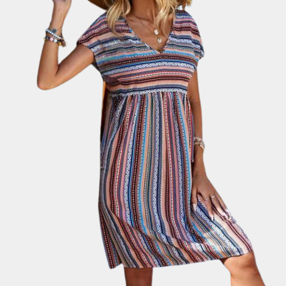 Robe d'été rayée pour Femmes | Confort et Élégance en Toute Occasion