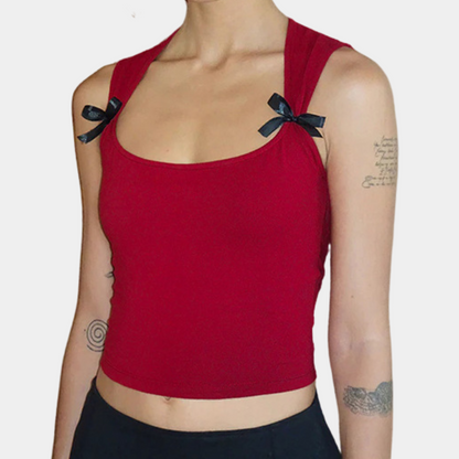 Top Court Femme Classique en Polyester | Style Élégant et Confortable