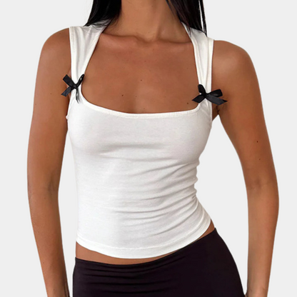 Top Court Femme Classique en Polyester | Style Élégant et Confortable