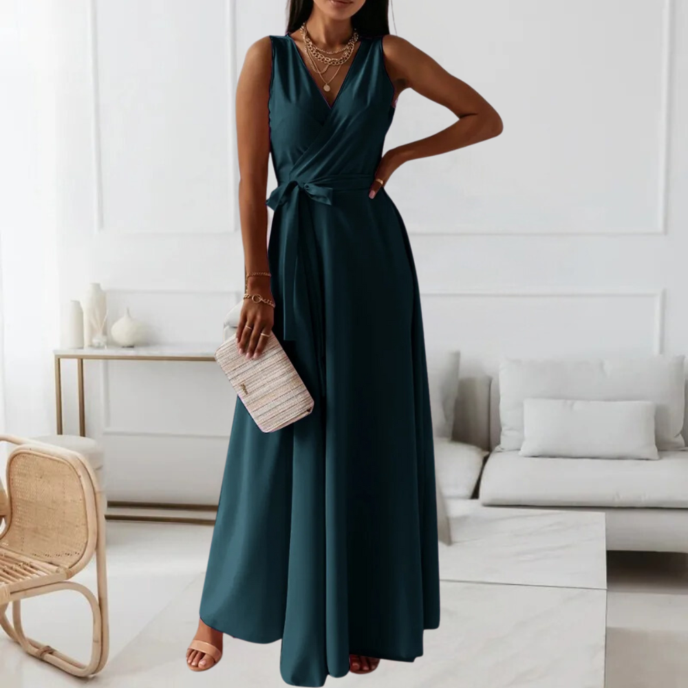 Robe Maxi Élégante pour Femmes | Décolleté en V Flatteur et Confort Optimal