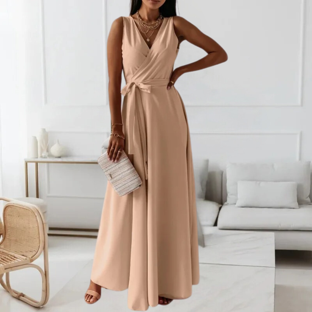 Robe Maxi Élégante pour Femmes | Décolleté en V Flatteur et Confort Optimal
