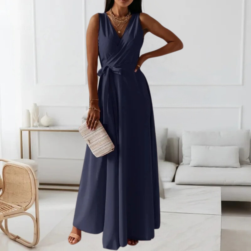 Robe Maxi Élégante pour Femmes | Décolleté en V Flatteur et Confort Optimal