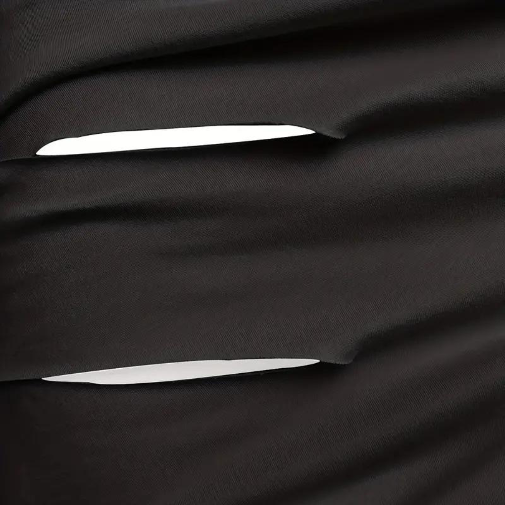 Robe Élégante Noire pour Femmes | Style Intemporel avec Encolure Ronde