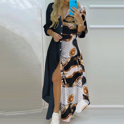 Robe Imprimée Artistique de Luxe | Style Unique et Tendance