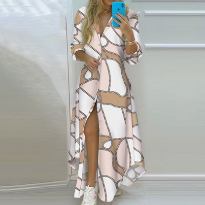 Robe Imprimée Artistique de Luxe | Style Unique et Tendance