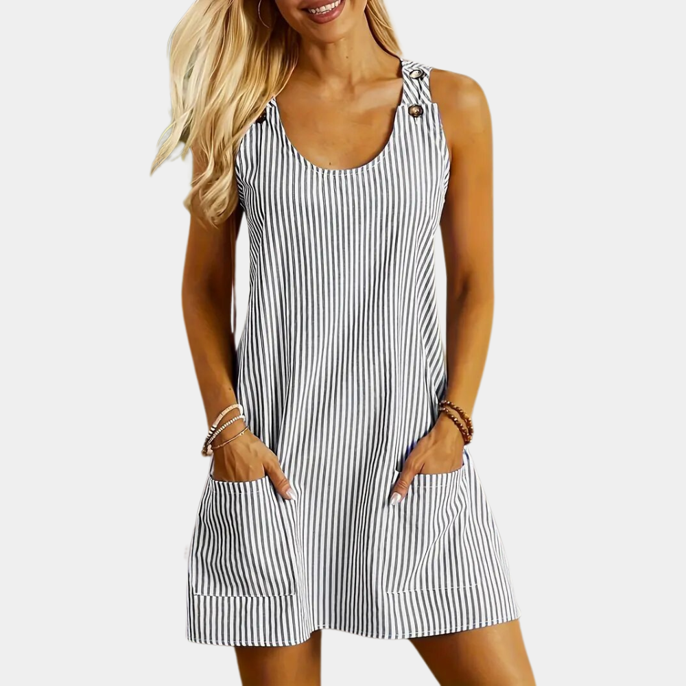 Robe Mini Rayée pour Femmes | Tissu Confortable et Design Tendance