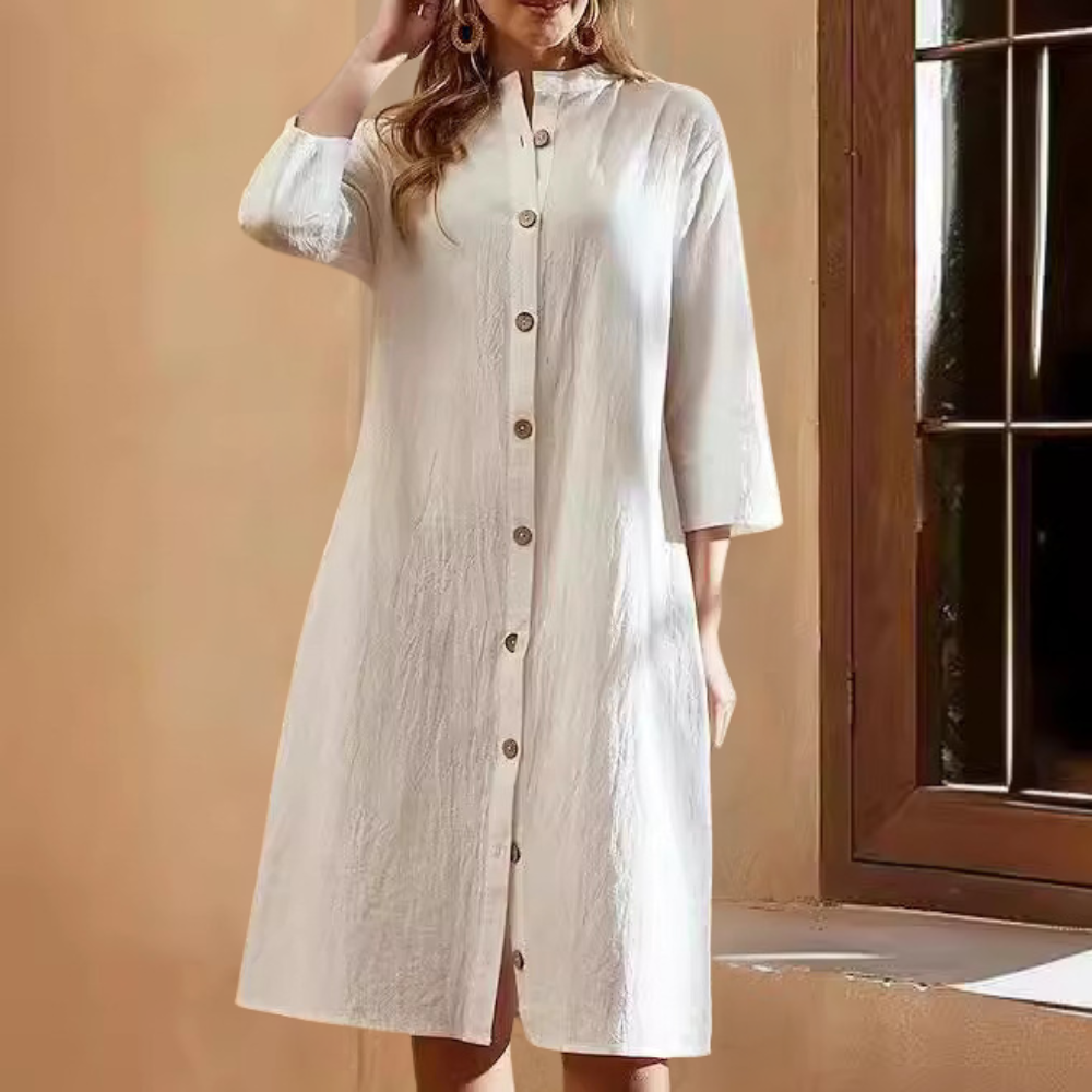 Robe Longue Élégante pour Femmes | Tissu Respirant et Design Sophistiqué