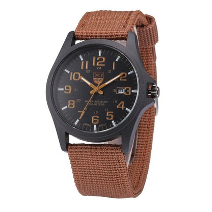 Montre Militaire Résistante à l'Eau | Cadran Éclairé et Chronomètre Multifonction