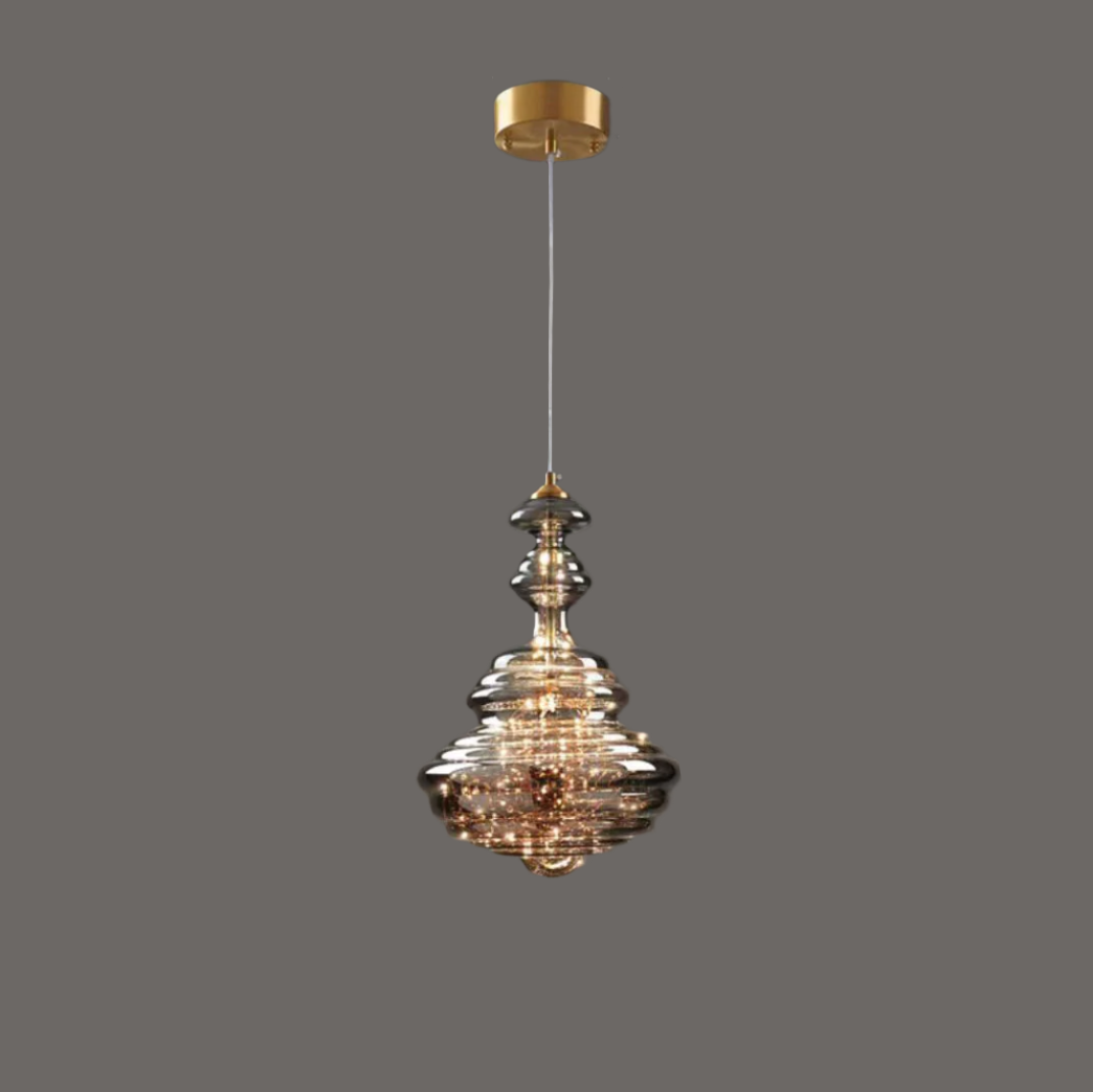 Lampe Suspendue Grise Design Élégant | Éclairage Ambiance et Matériaux Luxueux
