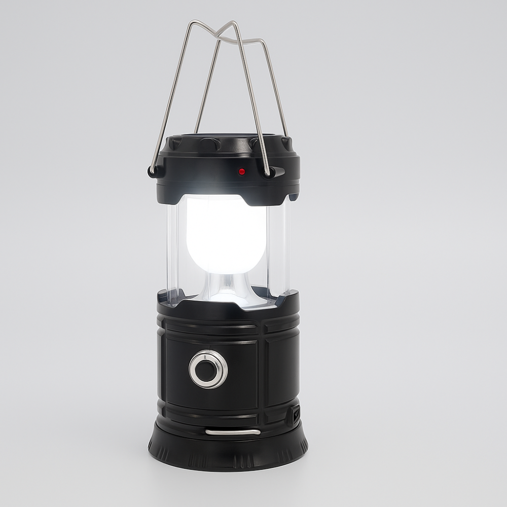 Lampe de Camping Solaire Rechargeable | Éclairage 360° et Portable
