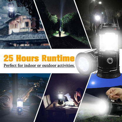 Lampe de Camping Solaire Rechargeable | Éclairage 360° et Portable
