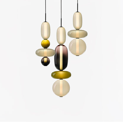 Pendentif en Verre Élégant | Brillance Transparente et Design Moderne