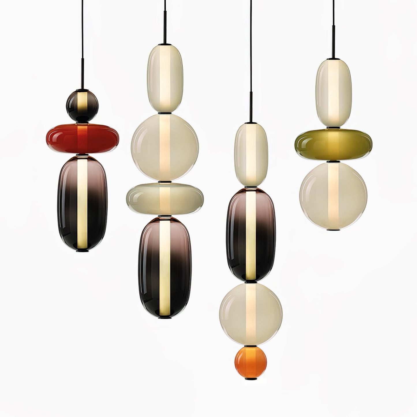 Pendentif en Verre Élégant | Brillance Transparente et Design Moderne
