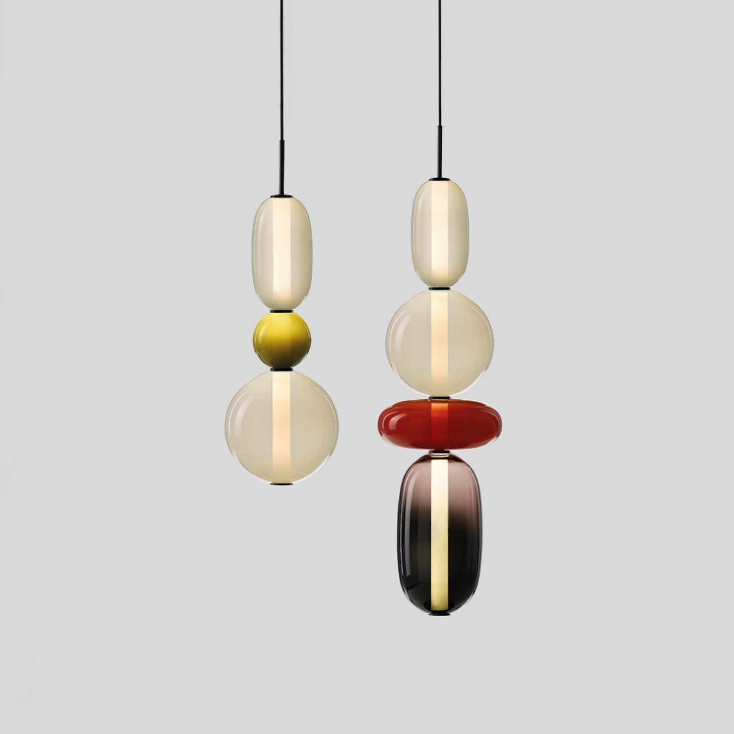 Pendentif en Verre Élégant | Brillance Transparente et Design Moderne