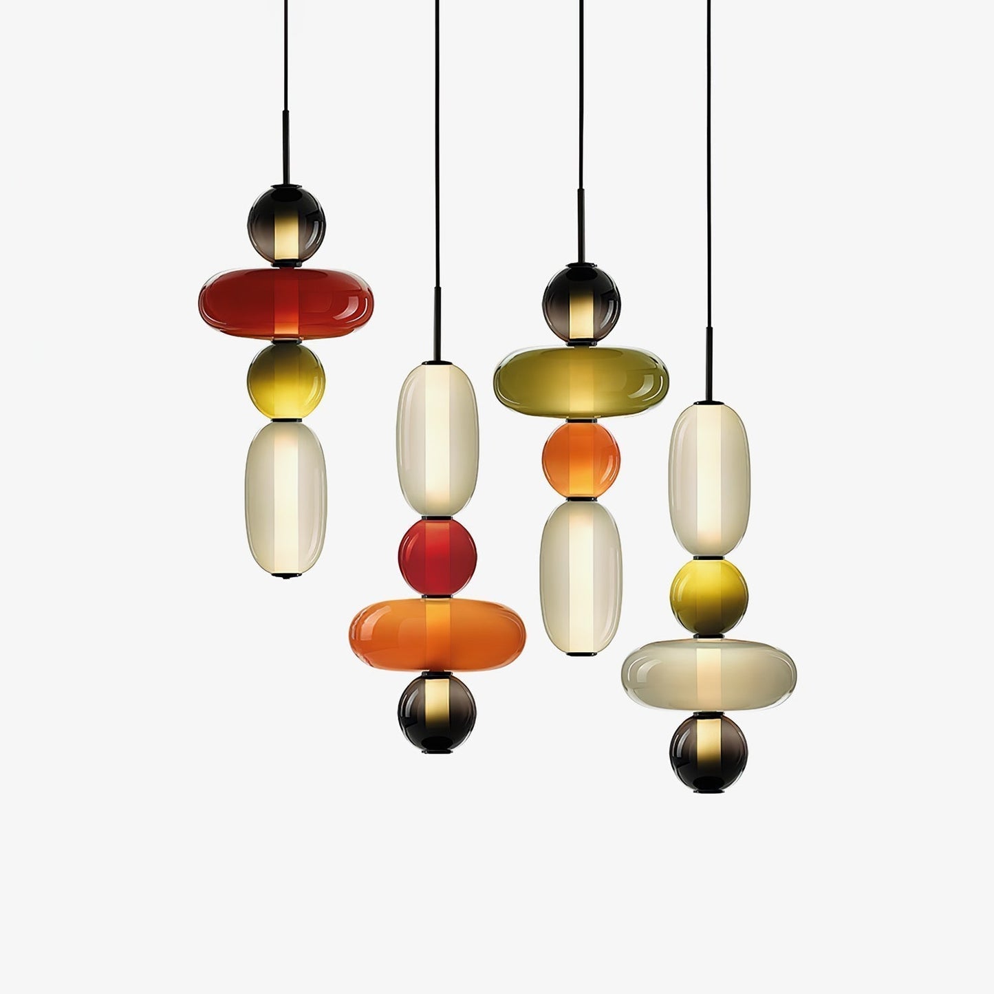 Pendentif en Verre Élégant | Brillance Transparente et Design Moderne