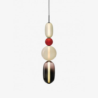 Suspension LED en Verre Coloré | Design Artistique et Hauteur Réglable