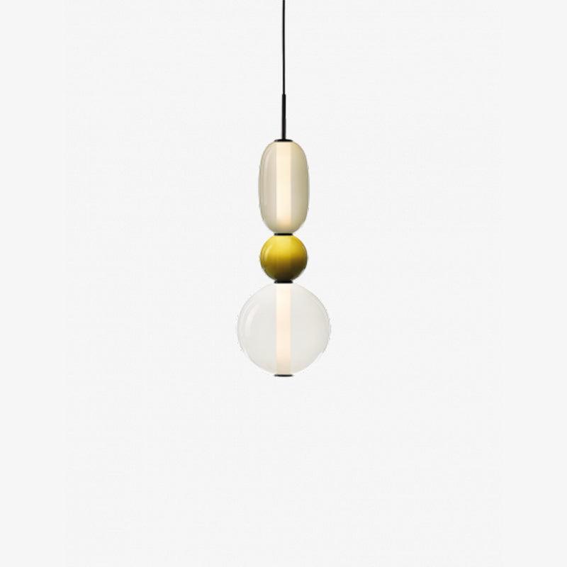 Suspension LED en Verre Coloré | Design Artistique et Hauteur Réglable