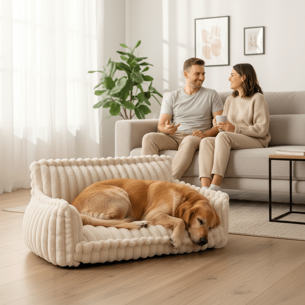 Canapé Orthopédique pour Chien | Confort et Soutien avec Mousse à Mémoire