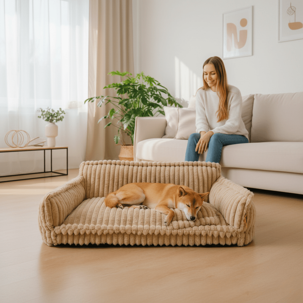 Canapé Orthopédique pour Chien | Confort et Soutien avec Mousse à Mémoire
