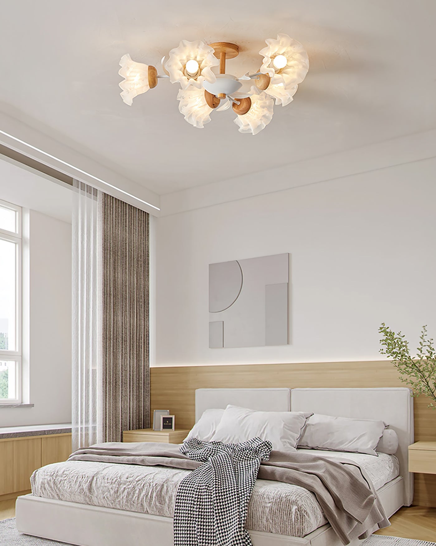 Lampe Plafonnier Floral Élégante | Design Moderne et Naturel pour Intérieur