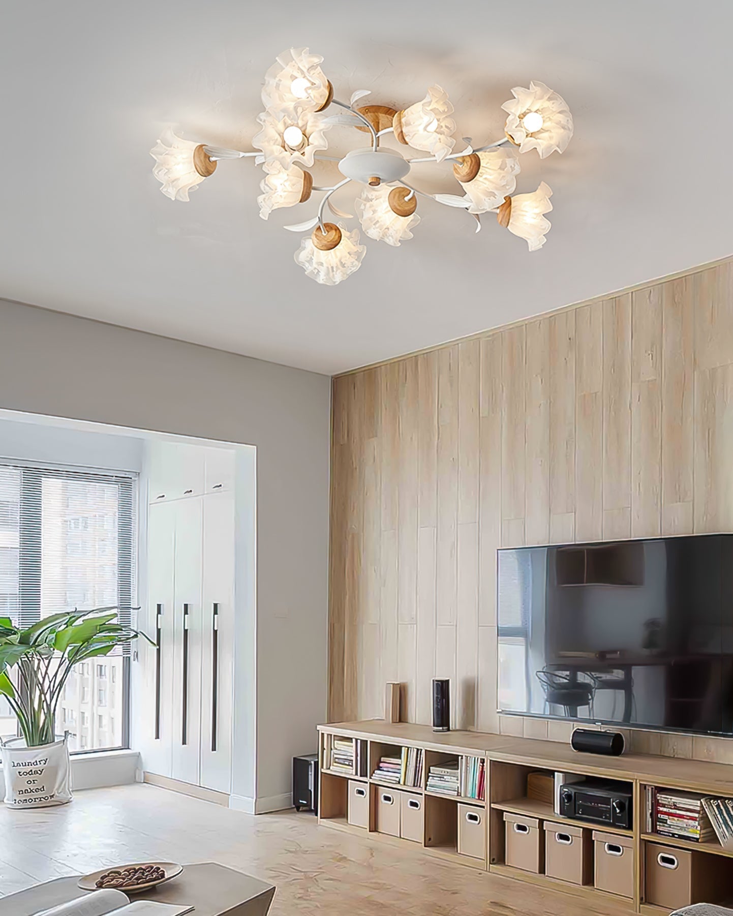 Lampe Plafonnier Floral Élégante | Design Moderne et Naturel pour Intérieur