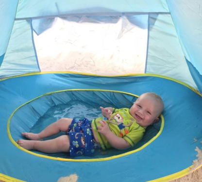 TENTE DE PLAGE ANTI UV À PISCINE INTÉGRÉE