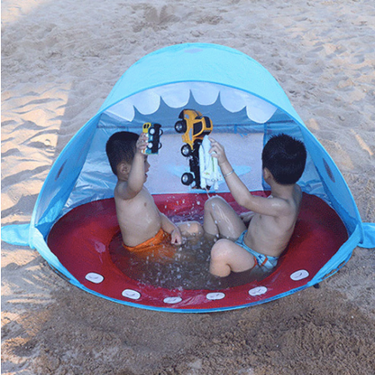 TENTE DE PLAGE ANTI UV À PISCINE INTÉGRÉE