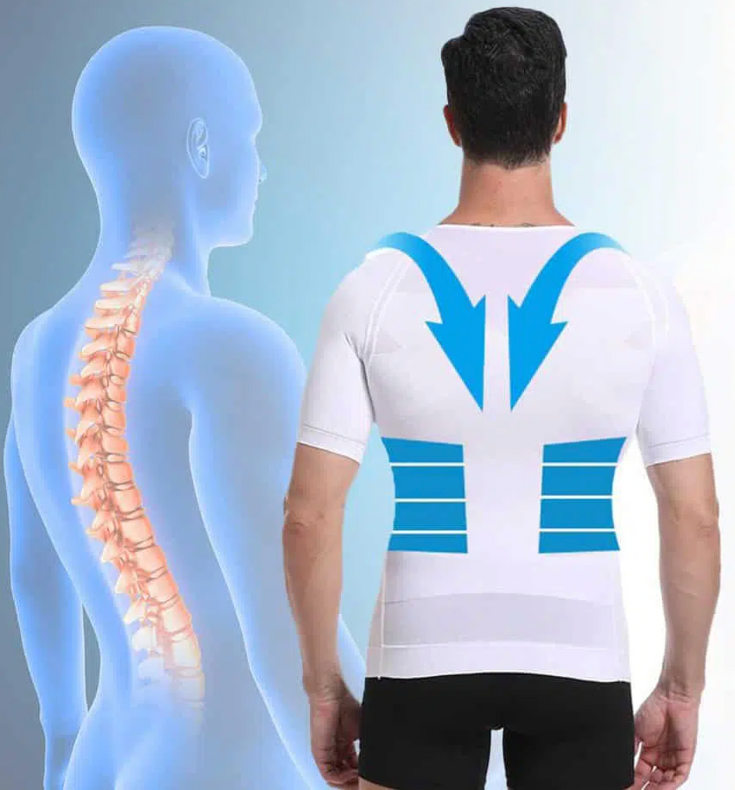 T-Shirt Correcteur de posture et gainant - Mixte | Inshape Boutique™